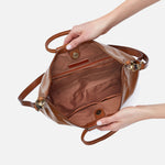 Sheila Tote in Polished Leather - Truffle