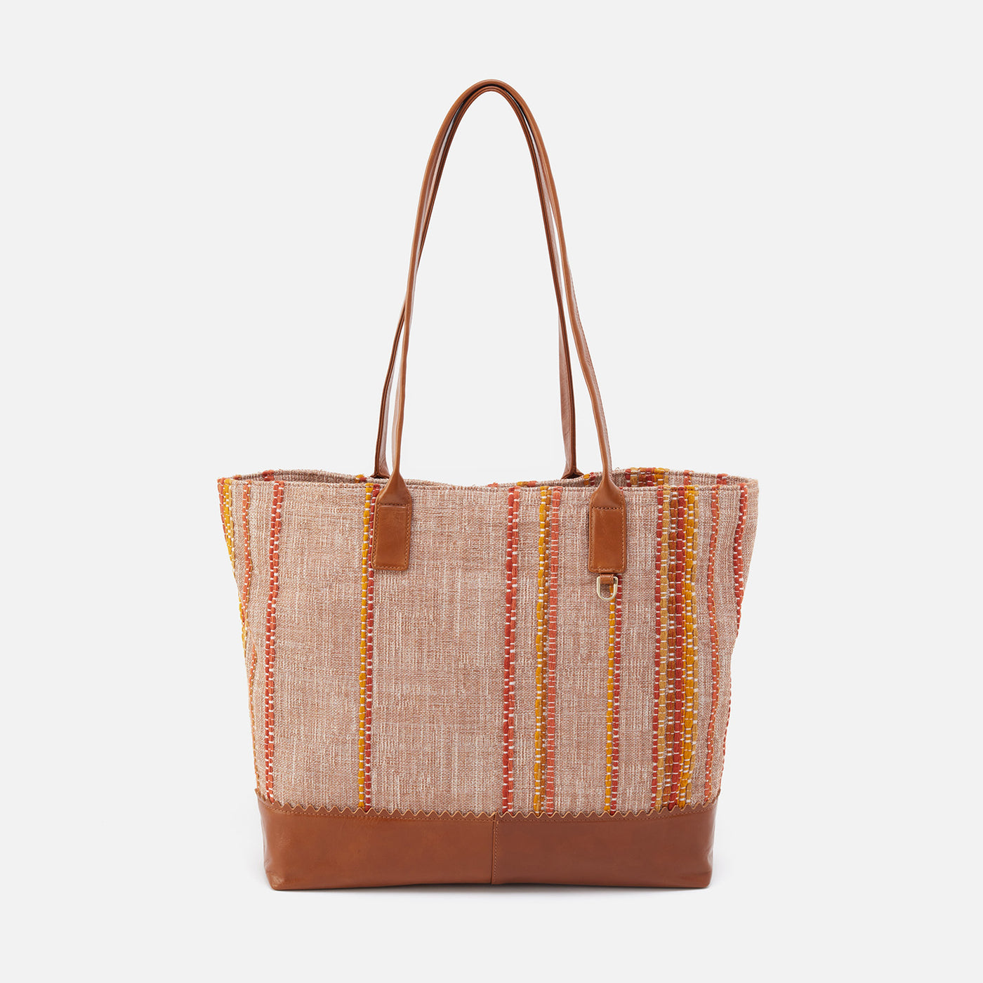 Hobo Shopper Tote in Linen Canvas - Artisan Stripe