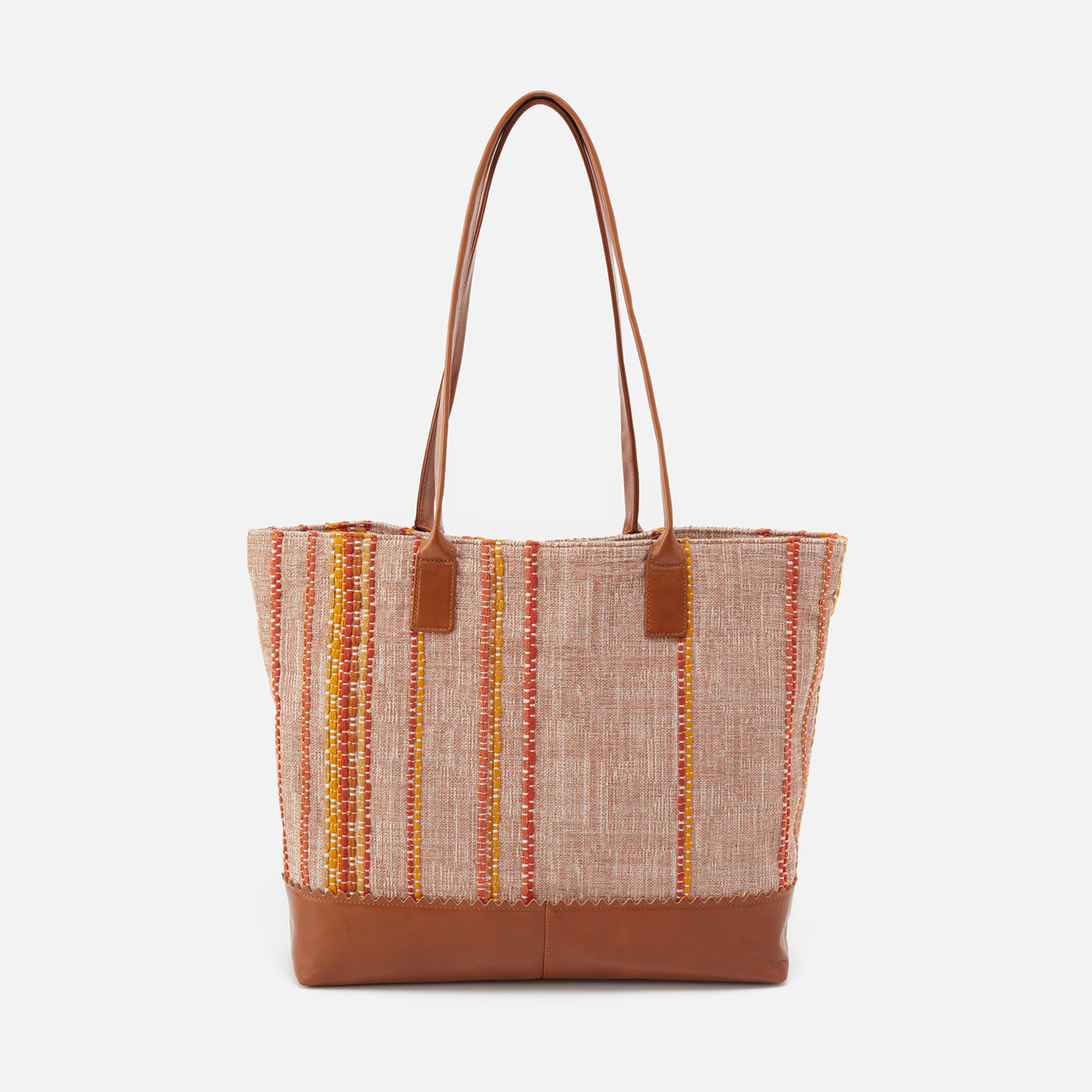 Hobo Shopper Tote in Linen Canvas - Artisan Stripe