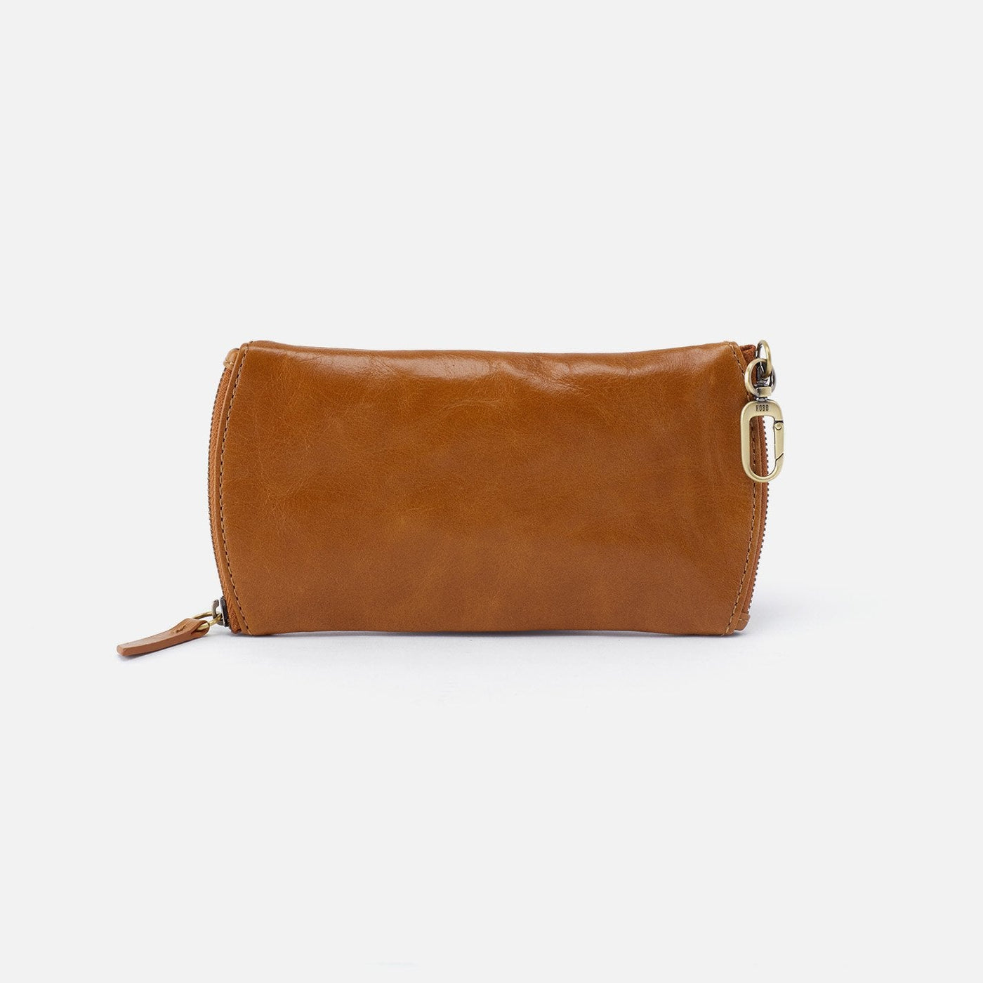 Spark Double Eyeglass Case in Polished Leather - Truffle