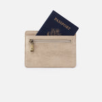 Euro Slide Card Case in Metallic Leather - Gold