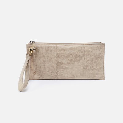 Vida Wristlet In Metallic Leather