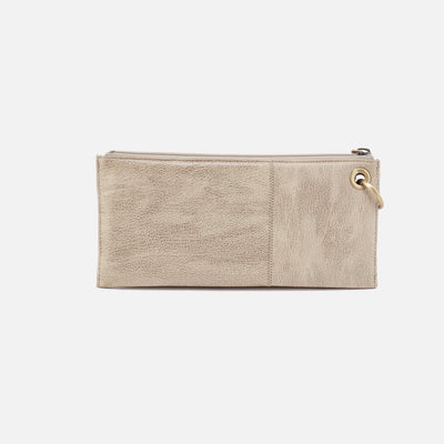 Vida Wristlet In Metallic Leather