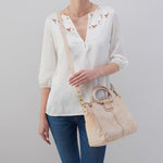 Sheila Medium Satchel in Buffed Leather - Fresh Ginger