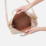 Sheila Medium Satchel in Buffed Leather - Fresh Ginger