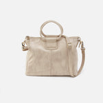 Sheila Medium Satchel in Metallic Leather - Gold