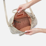 Sheila Medium Satchel in Metallic Leather - Gold