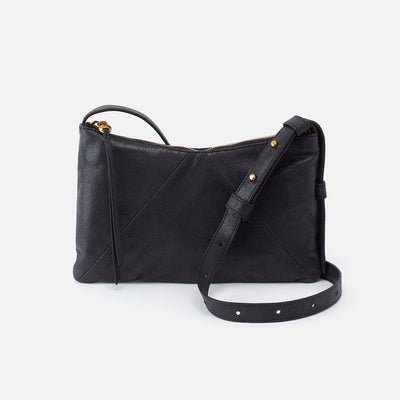 Paulette Small Crossbody in Buffed Leather - Black