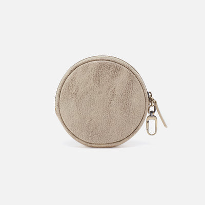Revolve Clip Pouch In Metallic Leather