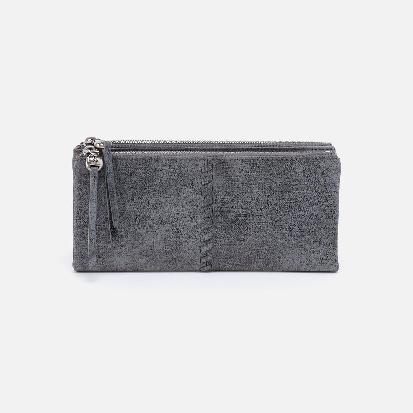 Keen Large Zip Top Continental Wallet In Buffed Leather