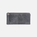 Keen Large Zip Top Continental Wallet in Buffed Leather - Grey