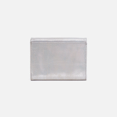 Lumen Medium Bifold Compact Wallet In Metallic Leather