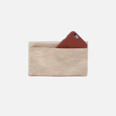 Lumen Continental Wallet In Metallic Leather