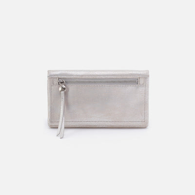 Lumen Continental Wallet In Metallic Leather