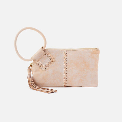 Sable Wristlet in Buffed Leather - Fresh Ginger