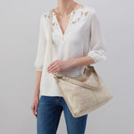 Pier Shoulder Bag in Metallic Leather - Gold