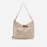 Pier Shoulder Bag in Metallic Leather - Gold