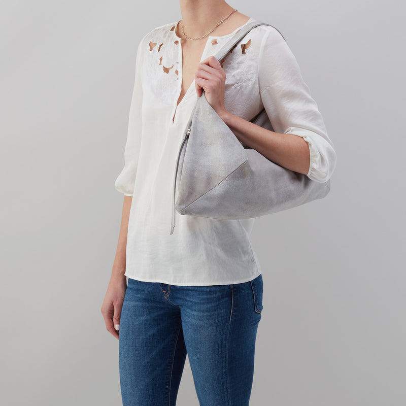 Paulette Shoulder Bag in Buffed Leather - Olive Oil