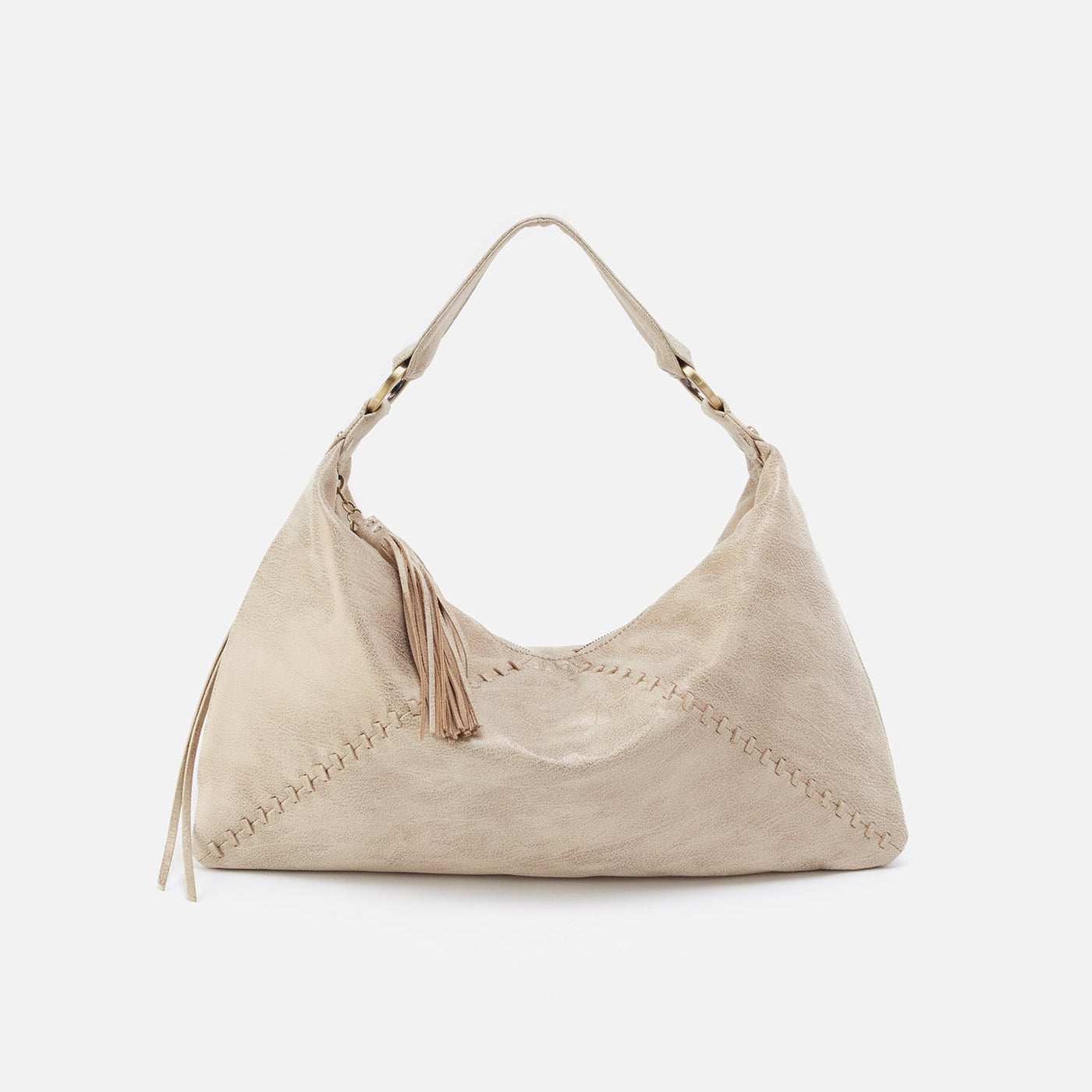 Paulette Shoulder Bag in Metallic Leather - Gold