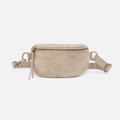 Fern Belt Bag In Metallic Leather