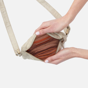 Fern Belt Bag in Metallic Leather - Gold