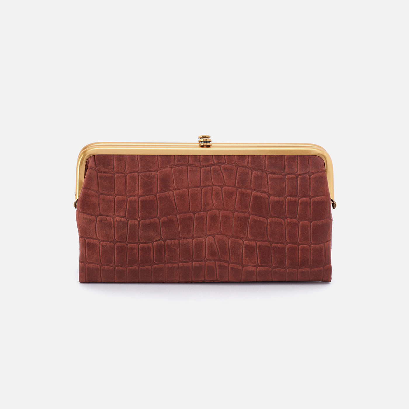 Lauren Clutch-Wallet In Croco Embossed Leather
