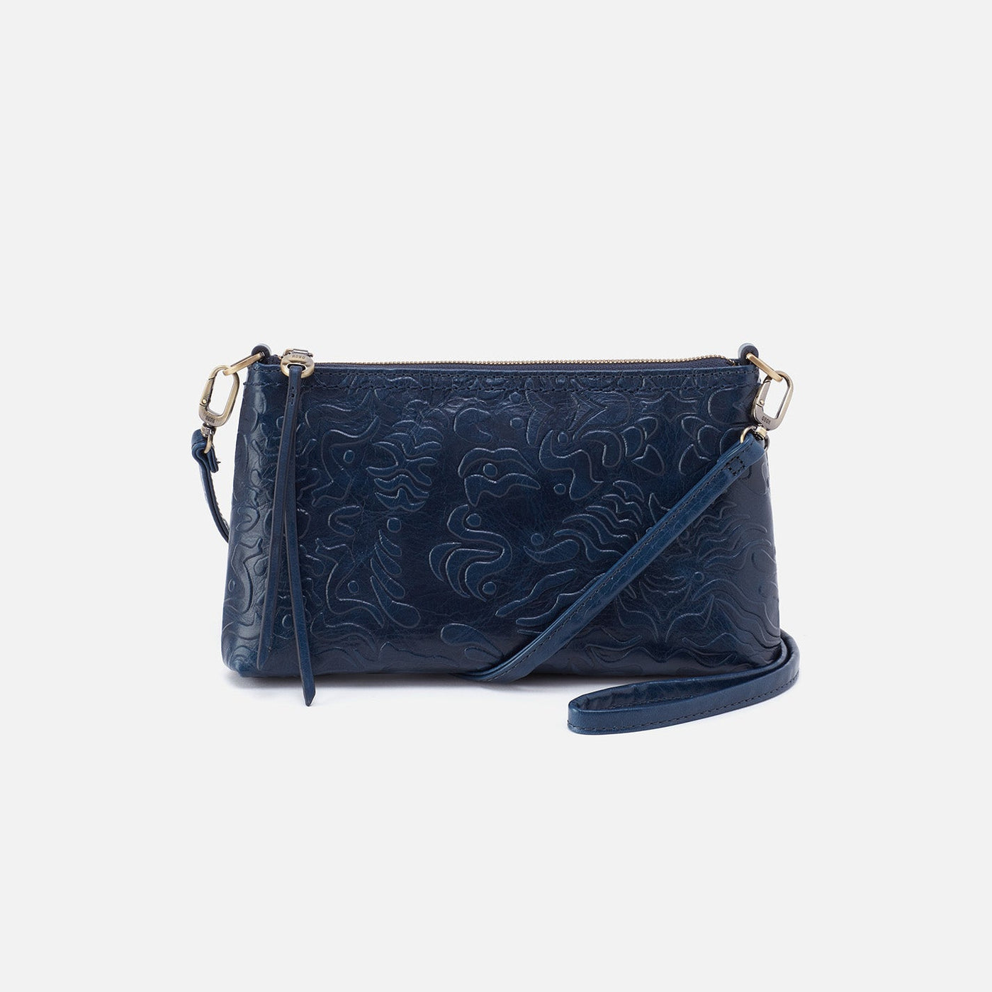 Darcy Crossbody in Deboss Leather - Denim