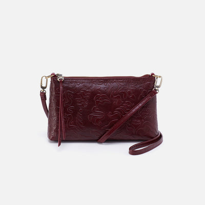 Darcy Crossbody in Deboss Leather - Merlot