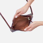Darcy Crossbody in Deboss Leather - Merlot