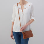 Darcy Crossbody in Deboss Leather - Truffle