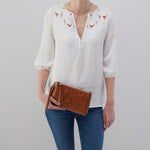 Darcy Crossbody in Deboss Leather - Truffle