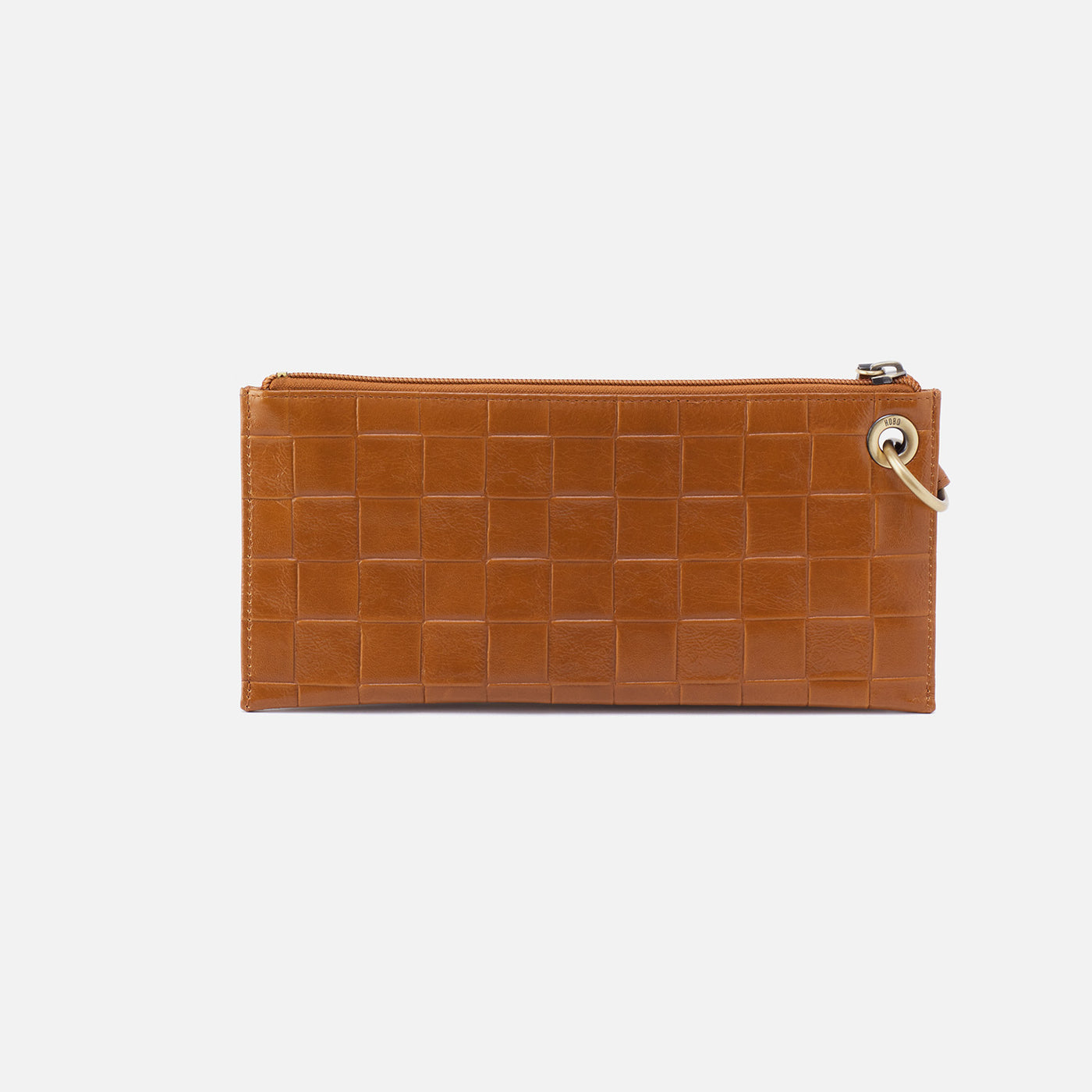 Vida Wristlet In Weave Deboss Leather