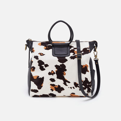 Sheila Large Satchel In Hair-On Leather