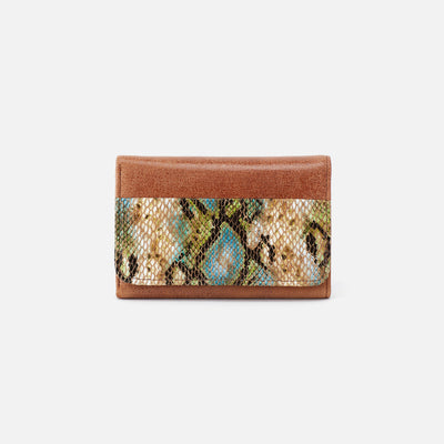 Jill Trifold Wallet In Mixed Leathers