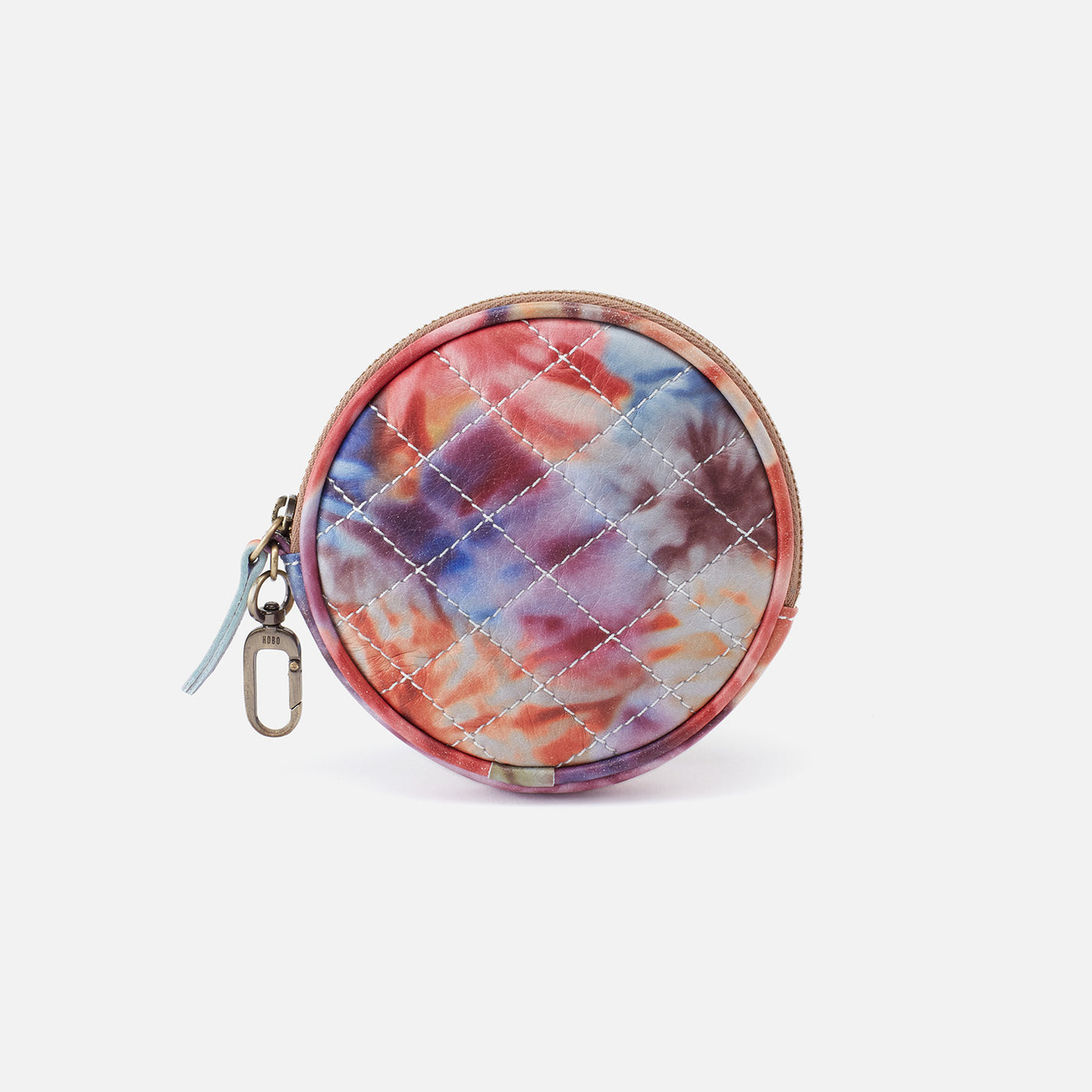 Revolve Clip Pouch In Printed Leather