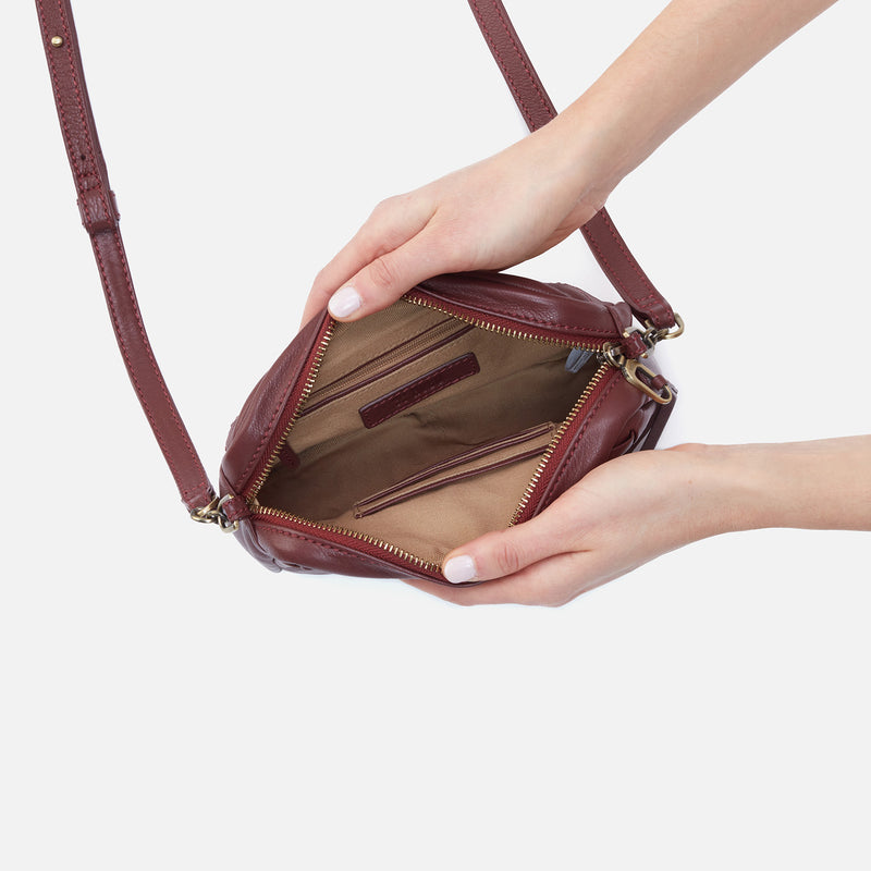 Renny Crossbody in Soft Leather - Berry
