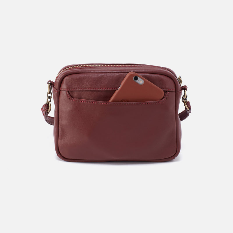 Renny Crossbody in Soft Leather - Berry