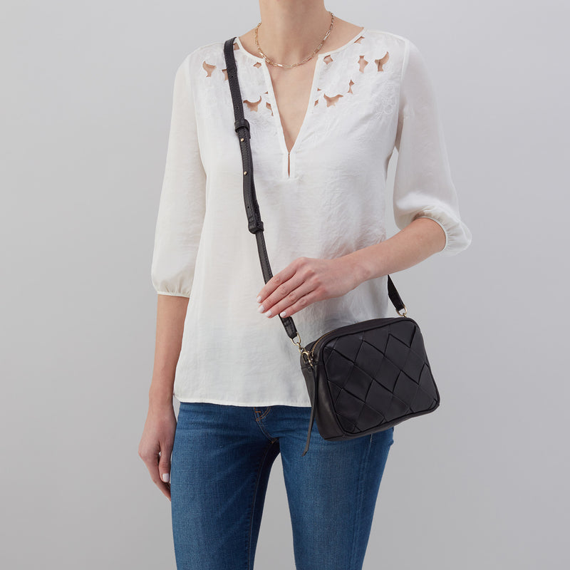 Renny Crossbody in Soft Leather - Black