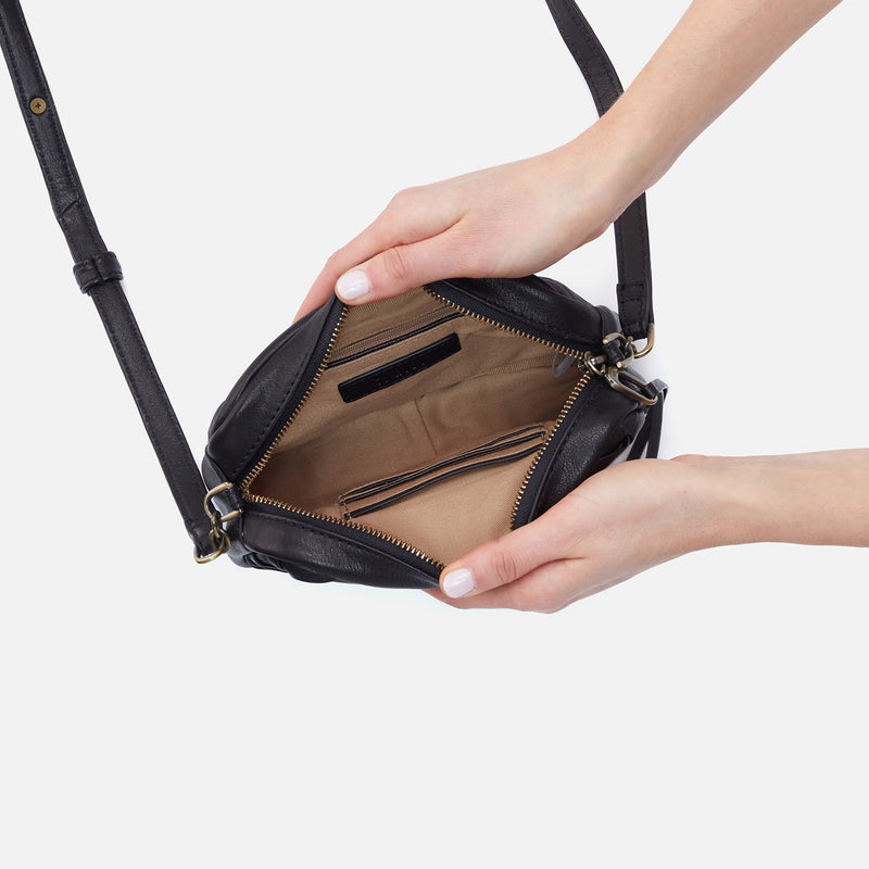 Renny Crossbody in Soft Leather - Black