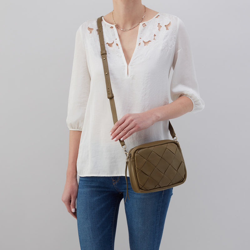 Renny Crossbody in Soft Leather - Moss