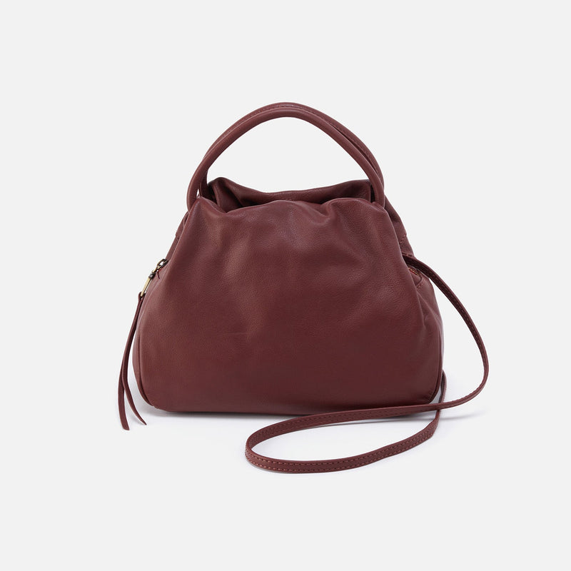 Darling Small Satchel in Soft Leather - Berry