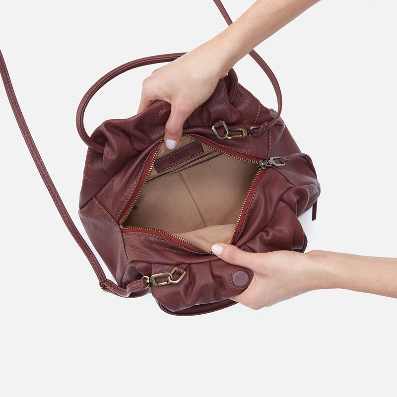 Darling Small Satchel in Soft Leather - Berry