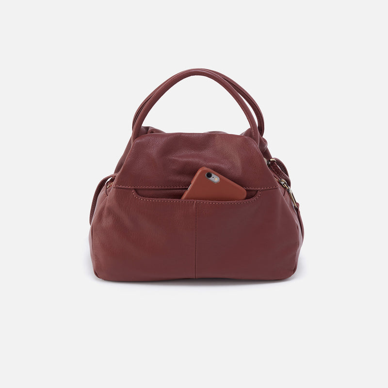 Darling Small Satchel in Soft Leather - Berry