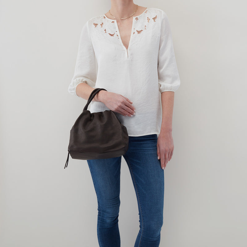 Darling Small Satchel in Soft Leather - Black