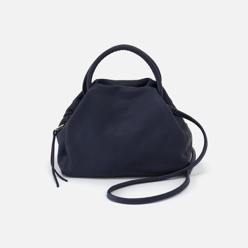 Darling Small Satchel in Soft Leather - Navy