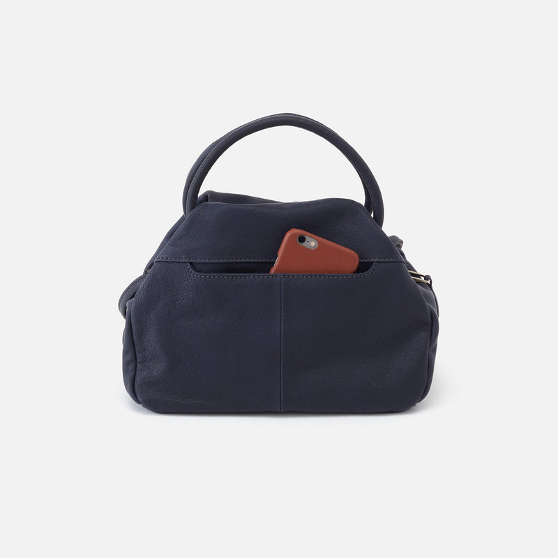 Darling Small Satchel in Soft Leather - Navy