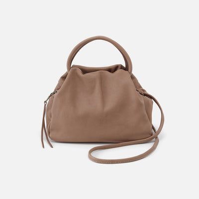 Darling Small Satchel in Soft Leather - Taupe