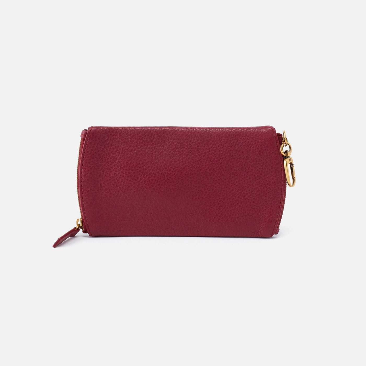 Spark Double Eyeglass Case in Pebbled Leather - Sangria