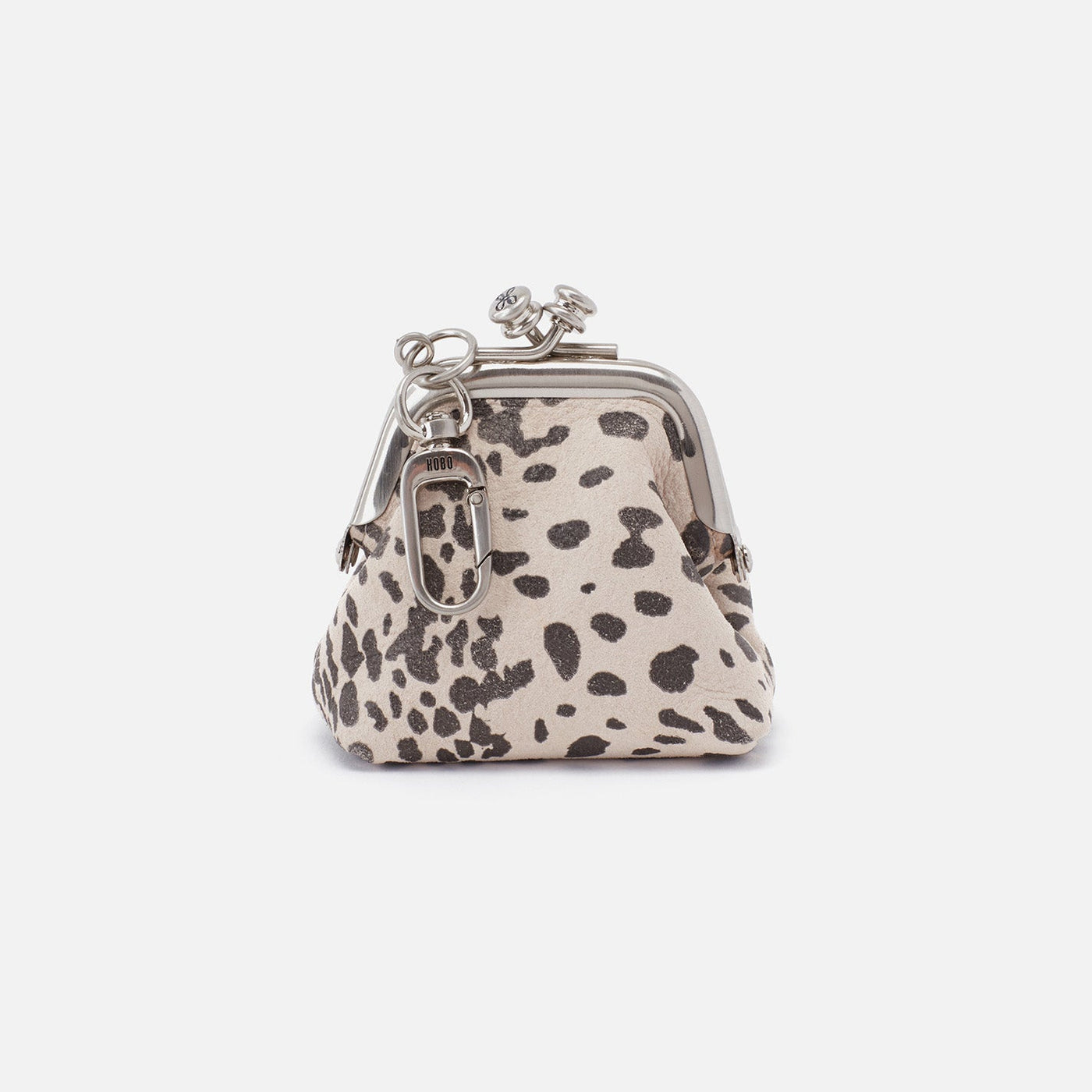 Run Frame Pouch in Printed Leather - Cheetah Print