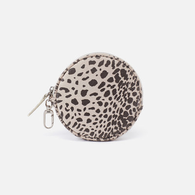 Revolve Clip Pouch In Printed Leather